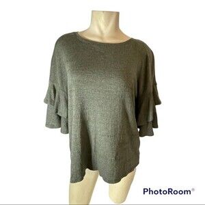 Women’s Army Green 3/4 Sleeve Blouse Size Medium